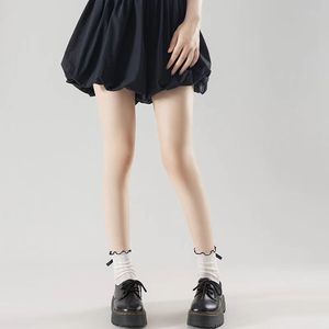 Women's Mid-Calf Slouch <b>Socks</b> With Bow Heel Detail Cotton Breathable Sweat-Absorbing White <b>Black</b> Gray Youth Style - Product Image 3