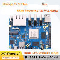 Orange Pi 5 Plus 16G RK3588 2.5G Double ports Ethernet avec extension PCIE Ordinateur à carte unique, Exécutez Android,Ubuntu, Debian OS