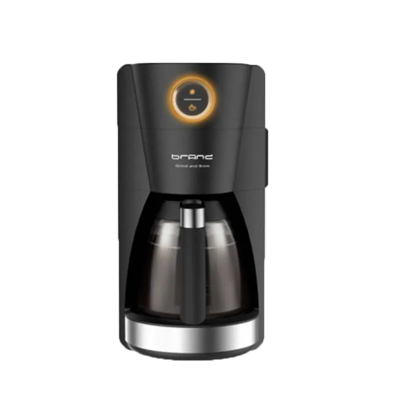 Neues Design modische 220 V 12-Tasse-Glaskaraffe 1,5 L) Mahlen- und Brausystem Edelstahl-Kunststoffgehäuse Kaffeemaschine
