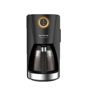 새로운 디자인 유행 220V 12 컵 유리 물통 1.5L) 갈기 및 양조 시스템 스테인레스 스틸 플라스틱 하우징 커피 머신