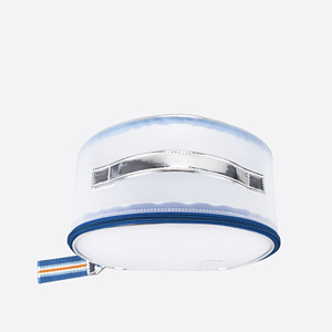 Fashion Style Waterproof Translucent Zipper Closure Spacious Travel <b>Case</b> for Women's Round Clear <b>Makeup</b> Cosmetic Pouch - Product Image 6