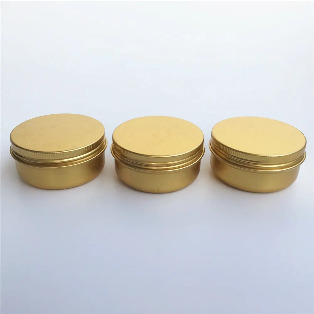 50ml Gold Metal box DIY Body Cream Storage Aluminum Jar Container
