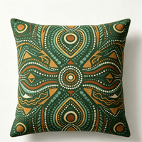 Housse de coussin en coton pur à imprimé floral vert, housse de coussin décorative personnalisée pour la décoration de canapé australien