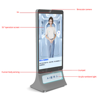 Terminal de consommateur à affichage clair pour station de transport, robot humanoïde avec IA