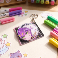 Nouveau Porte-clés Professionnel Personnalisé en Acrylique Rotatif, Thème Anime, Impression Numérique, Durable, Le Plus Populaire, Personnalisable pour la Musique, Vente en Gros