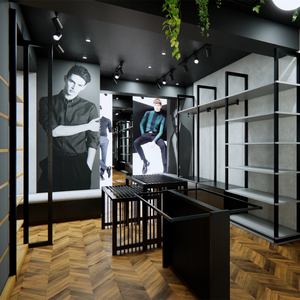 ชั้นวางเสื้อผ้าแฟชั่นสำหรับผู้ชายดีไซน์แบบมืออาชีพสำหรับตกแต่งร้านเสื้อผ้า - Product Image 2