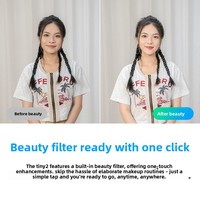 Kamera Streaming Langsung 4K HD OBSBOT AI Tracking Tiny2 Kamera Komputer Tanpa Driver Mikrofon Terintegrasi Kit Kombinasi Kamera Ganda