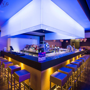 Comptoir de <span class=keywords><strong>bar</strong></span> multifonctionnel personnalisé de haute qualité avec design d'éclairage moderne pour boîte de nuit, restaurant, <span class=keywords><strong>bar</strong></span> à domicile (Corian noir) - Product Image 5