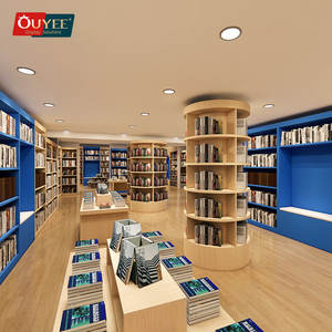 Librería personalizada Escaparate de muebles escolares Exhibición de tienda de libros Biblioteca blanca Estantería de libros Biblioteca Estantería de libros - Product Image 6