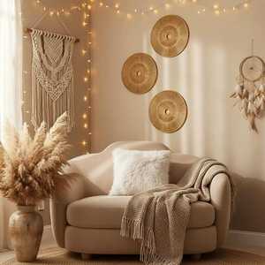 Bamboo <b>Wall</b> Art <b>Boho</b> Home Decor Handmade <b>Wall</b> <b>Hanging</b> Gift New Year Decoration OEM Supplier Vietnam Factory - Product Image 2