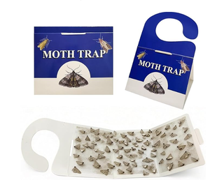 Piège à phéromones non toxiques avec crochet pour armoire, plaque collante anti-insectes pour mites du vêtement et mites de <span class=keywords><strong>la</strong></span> cuisine - Product Image 6