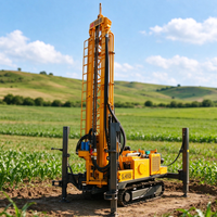 Foreuse de puits d'eau de 330 m, machine de forage sur chenilles avec tube de forage de 6 m et diamètre de 89 mm
