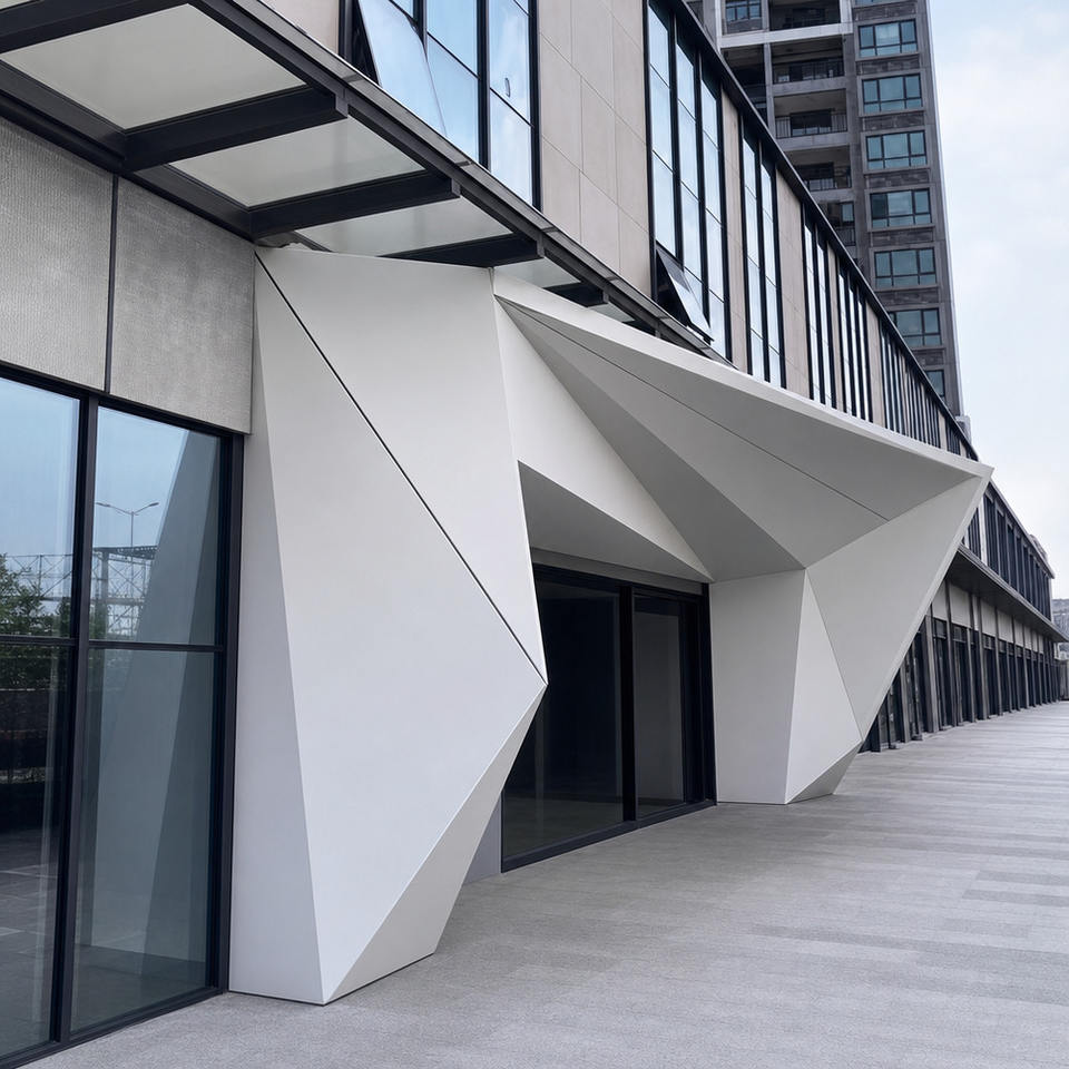 Architectural Aluminum Cladding Panel With Custom Cutout for Artistic ...