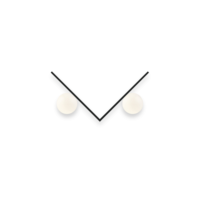Applique murale LED créative en forme de V à double abat-jour rond en verre 2592