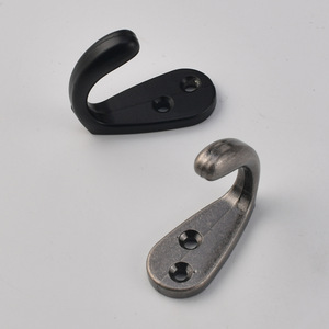 Wall <b>Hook</b> <b>Single</b> <b>Hook</b> Black Antique Silver Iron Wall Mounted For Wardrobe <b>Coat</b> Cap - Product Image 1