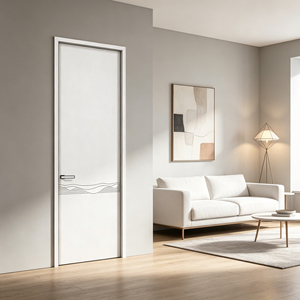 Porte d'entrée en bois au design épuré, sans cadre, <span class=keywords><strong>invisible</strong></span>, pour une intimité accrue, idéale pour maison et villa - Product Image 1