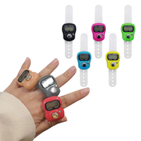 Compteur numérique miniature en plastique pour la maison, réglable, avec LED, en forme de bague, pour la concentration et l'entraînement (vente en gros)