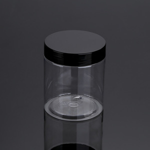 Transparent <b>Plastic</b> Bottle 250ml Wide Mouth Screw Cap Cylinder Food Packaging <b>Jar</b> - Product Image 1