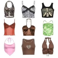 Soldes DJ : Lot de vêtements d'occasion décontractés pour femme, balles de vêtements mixtes pas chers en gros, crop tops sexy pour femme