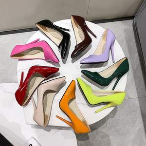 Talla Plus Mujer Punta estrecha Tacón alto Rojo Azul Tacones <span class=keywords><strong>Para</strong></span> Dama - Product Image 5