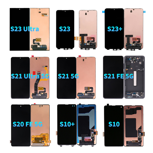 Mobile Phone Lcds Factory Wholesale for Samsung S8 S9 S10 S10+ S20 S21 FE 5G S23 S23+ Ultra Display Replacement Screen Touch