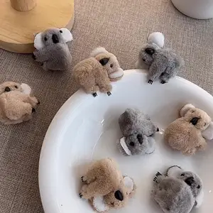 Aksesori Rambut Populer Desain Koala Kartun Lucu Klip Rambut Mewah Indah Klip Cakar Kecil untuk Dekorasi