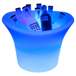 Seau à glace avec lumière LED, refroidisseur à glace éclairé par LED, refroidisseur à vin avec 16 couleurs changeantes, seau à glace pour boîte de nuit, bar, fête - Product Image 6
