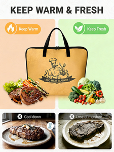 Sac isotherme pour brisket, couverture de barbecue avec ouverture large pour la cuisson de la viande, pour brisket/bœuf/dinde - Product Image 5