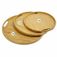 Ventes chaudes : Plateau de petit-déjeuner rond en bambou écologique, plat de service jetable, assiette à dessert sûre pour les hôtels et les cuisines, en stock
