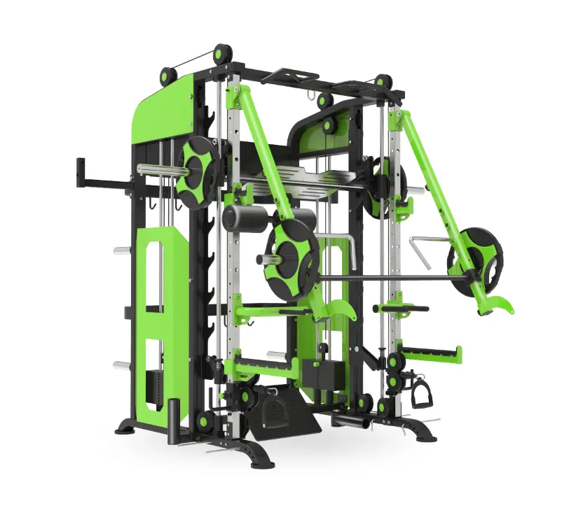 Smith Machine de gymnastique multifonctionnelle à usage domestique, équipement avec entraîneur, Cage d'alimentation lourde, équipement