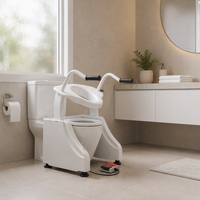 Support de levage de toilettes robuste avec cadre stable, aide à la mobilité pour salle de bain pour utilisateurs handicapés en usage quotidien