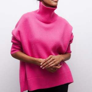 Pull à col rond élégant pour femmes vente en gros pull en tricot surdimensionné décontracté de haute qualité pull rose vif pour femmes vintage - Product Image 6