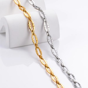 Chaîne à maillons de 6,5 mm en acier inoxydable, collier, bracelet, chaîne de collier, bijoux punk hip-hop - Product Image 2