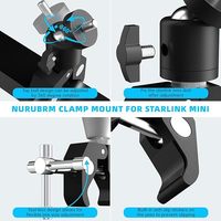 Support de fixation réglable Starlink Mini avec adaptateur de tuyau à écrou 1/4 pouce, support de toit Starlink Mini pour camping-car / pick-up