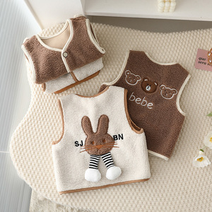 Automne hiver chaud sans manches <span class=keywords><strong>gilet</strong></span> pour garçons filles bébé enfants épaissi décontracté doublure vêtements d'extérieur <span class=keywords><strong>gilet</strong></span> <span class=keywords><strong>gilet</strong></span> - Product Image 1