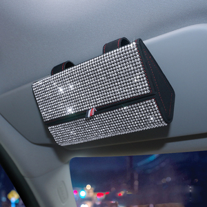 Lmamba Sang Trọng Kim Cương Da Sunglasses Bag Bling Kính Mát Pha Lê Trường Hợp Phụ Nữ Tùy Chỉnh Hộp Cho Shades - Product Image 2