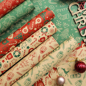 Papier d'emballage kraft pour cadeaux de Noël 2026, thème conte de fées - Product Image 3