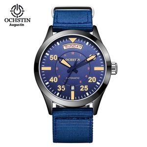 El reloj mecánico de la serie Master para hombre suizo más vendido, calendario doble completamente automático, resistente al agua, características luminosas, cuero - Product Image 5