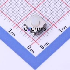 TS-1159UB-B-B-W Tactile Switch SMD-4P,6.2x6.2mm Switch Single Pole Single Throw Round Button 1.6N Vertical Mount - Product Image 1