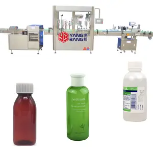 YGX4 Automatic Liquid Filling Production Line Beverage Juice Oil Wine Oliver Hair Oil Ink Bottle Filling Capping Machine