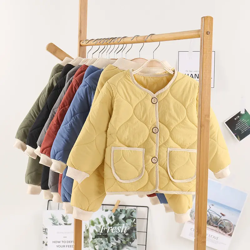 Baby winter two-piece clothes children's cotton-padded kids quilted jacket cardigan jacket