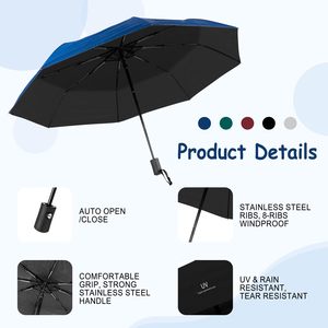 Parapluie Automatique Anti-UV Personnalisable Publicitaire Pliant en Gros pour la Pluie et le Soleil, Fabrication Sur Mesure - Product Image 5