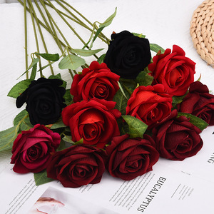<b>Artificial</b> Single <b>Stem</b> Velvet Rose High Simulation Valentine'S Day Home Decoration - Product Image 3