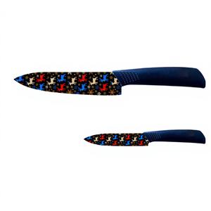 Cuchillo de Chef de Alta Calidad con Hoja de Cerámica con Estampado de Flores y Mango de Plástico para Cocina Diaria, Suministro de Fábrica, Alta Calidad - Product Image 1