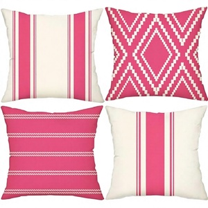 Funda de Almohada Decorativa con Bordado Geométrico Cuadrado de Algodón y Poliéster para Uso en Hospitales, Hogares y Hoteles - Product Image 2