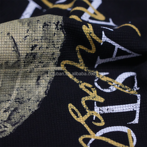<strong>Waffle</strong> Thermal Long Sleeve <strong>Shirt</strong> Custom Printed Heavyweight Distressed Long Sleeve Streetwear t -<strong>shirt</strong> - Product Image 3