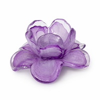 Sculpture en verre Lavande Fleurie, Artisanat en Verre Artistique, Centre de Table de Noël, Écologique, Résistant à la Chaleur, Décoration Florale pour un Style Moderne