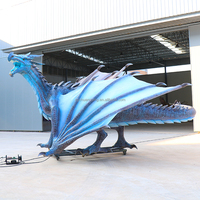 Mer à l'extérieur réaliste Robot grande taille réelle Animatronic Dragon Statue Sculpture à vendre