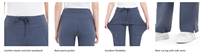 Pantalon de gommage Cargo à jambe droite pour femme 5 poches 87% Nylon 13% Spandex Rayonne Tricoté Stretch Yoga Pantalon