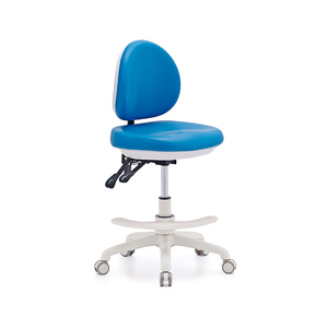 Fauteuil dentaire d'hôpital réglable, polyvalent, avec structure métallique minimaliste, base pivotante, coussin en mousse à mémoire de forme et dossier à lattes pour dentistes - Product Image 3